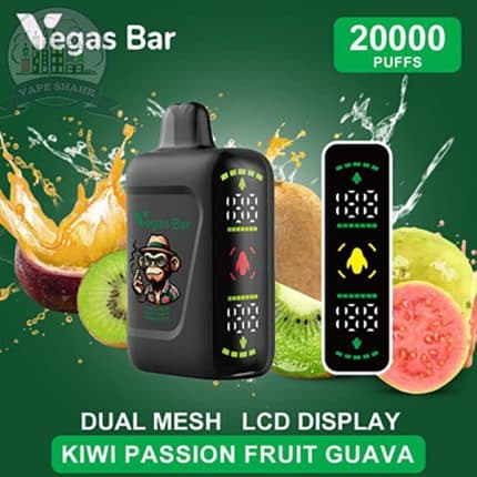 پاد 20000پاف وگاس بار کیوی میوه ترش گواوا (vegasbar 20000 puffs POD)