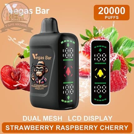 پاد 20000پاف وگاس بار توت تمشک گیلاس (vegasbar 20000 puffs POD)