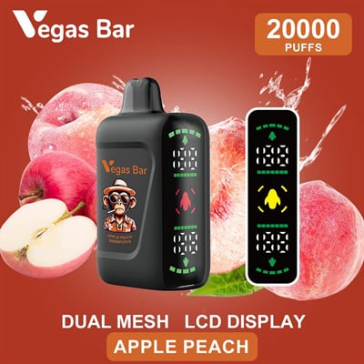 پاد 20000پاف وگاس بار سیب هلو(vegasbar 20000 puffs POD)